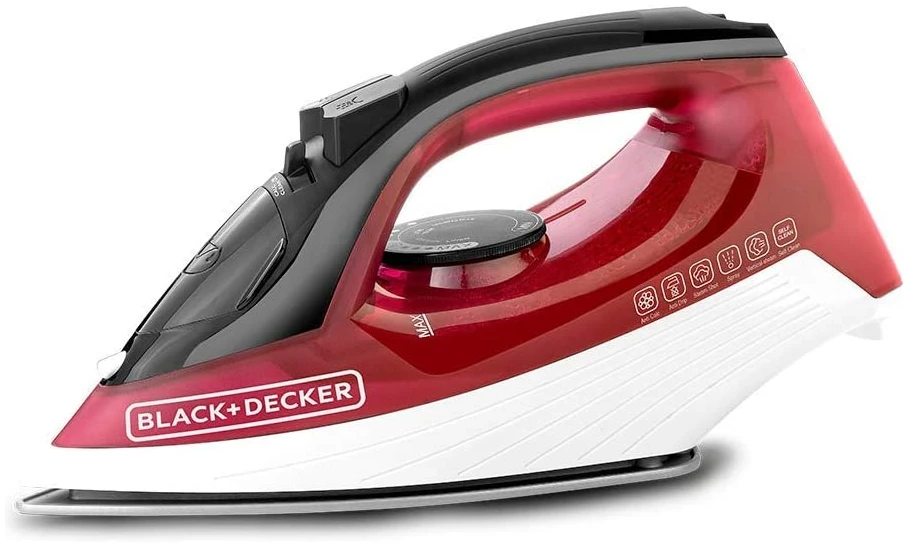 BLACK+DECKER Steam Iron with Anti Drip Red 1600W X1550-B5 | Home Appliances | Iron