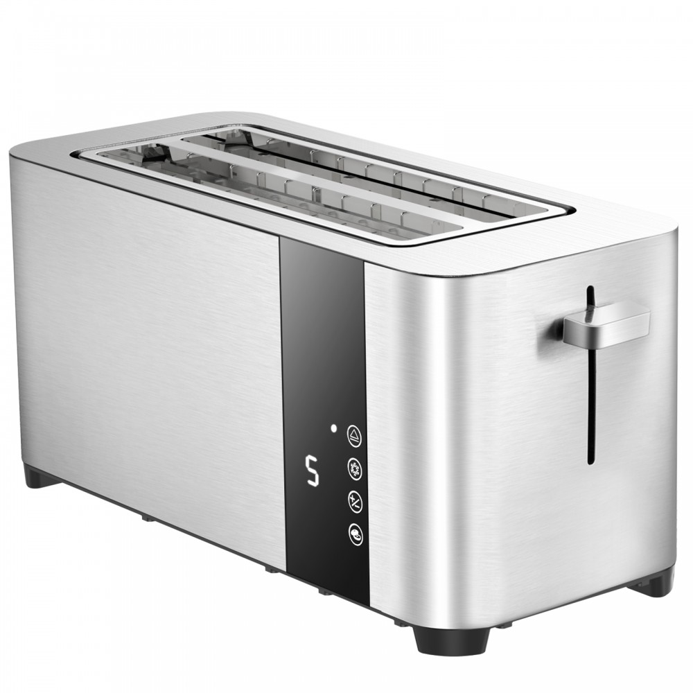 Sona toaster 1400W 4 slices touch control 3 LED light indicator stainless steel | ST-6015 | Kitchen Appliances | Toaster